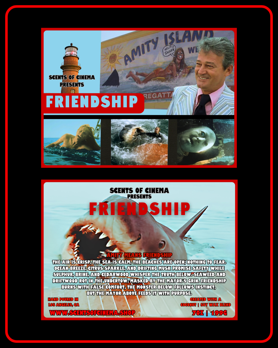FRIENDSHIP - 7oz | Inspired by the film, JAWS (1975)