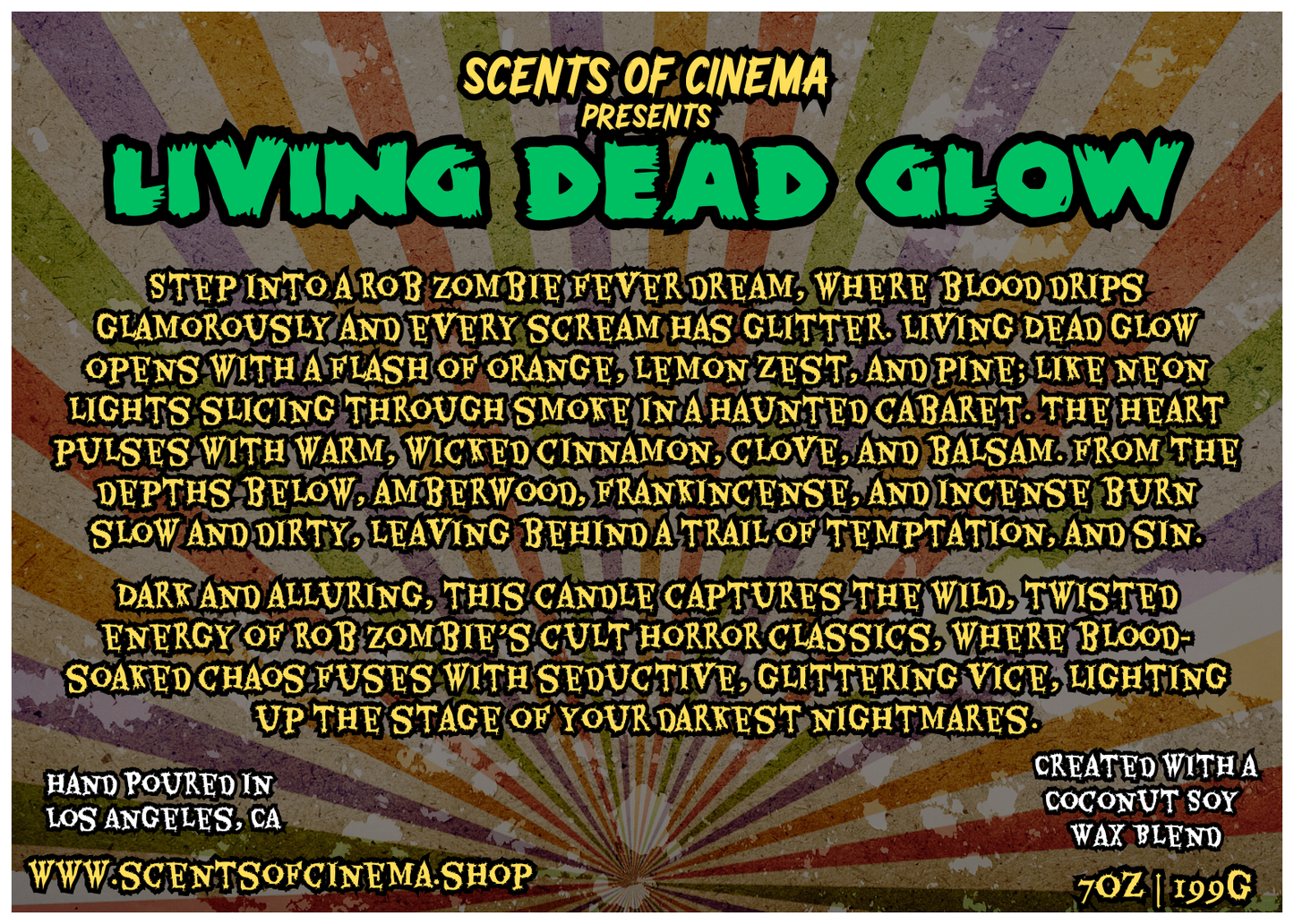 LIVING DEAD GLOW - 7oz | Inspired by the films of Rob Zombie